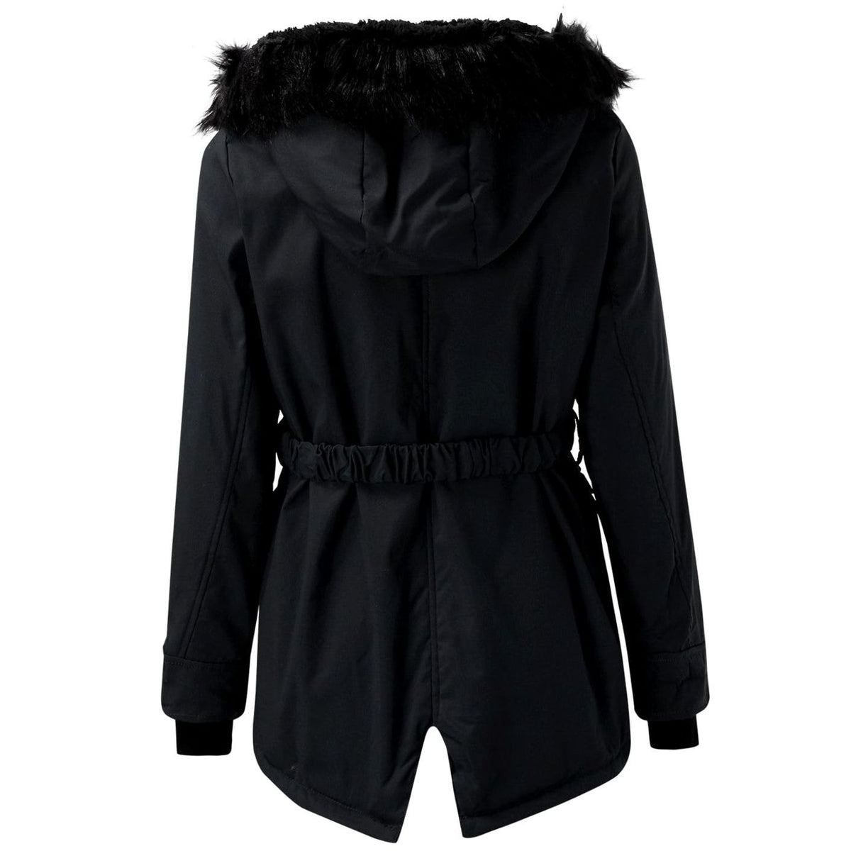 Women's Faux Fur Hooded Fleece-Lined Winter Parka