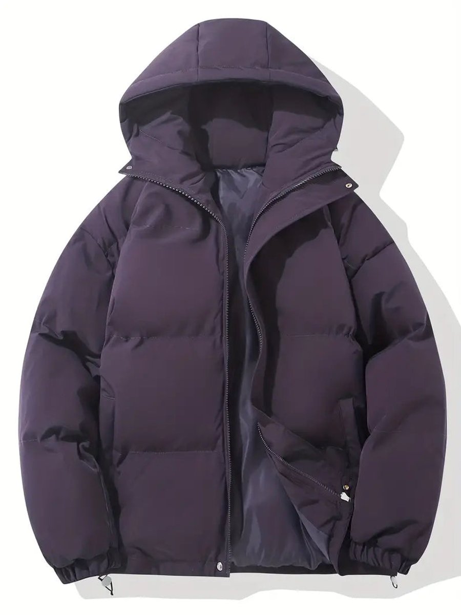 Women's Hooded Puffer Zip-Up Winter Jacket Oversized Fit