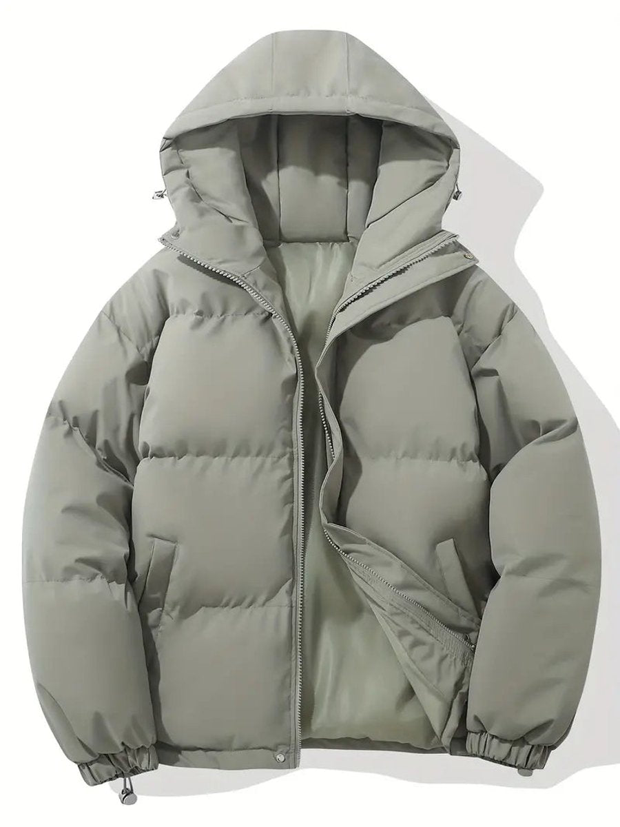 Women's Hooded Puffer Zip-Up Winter Jacket Oversized Fit
