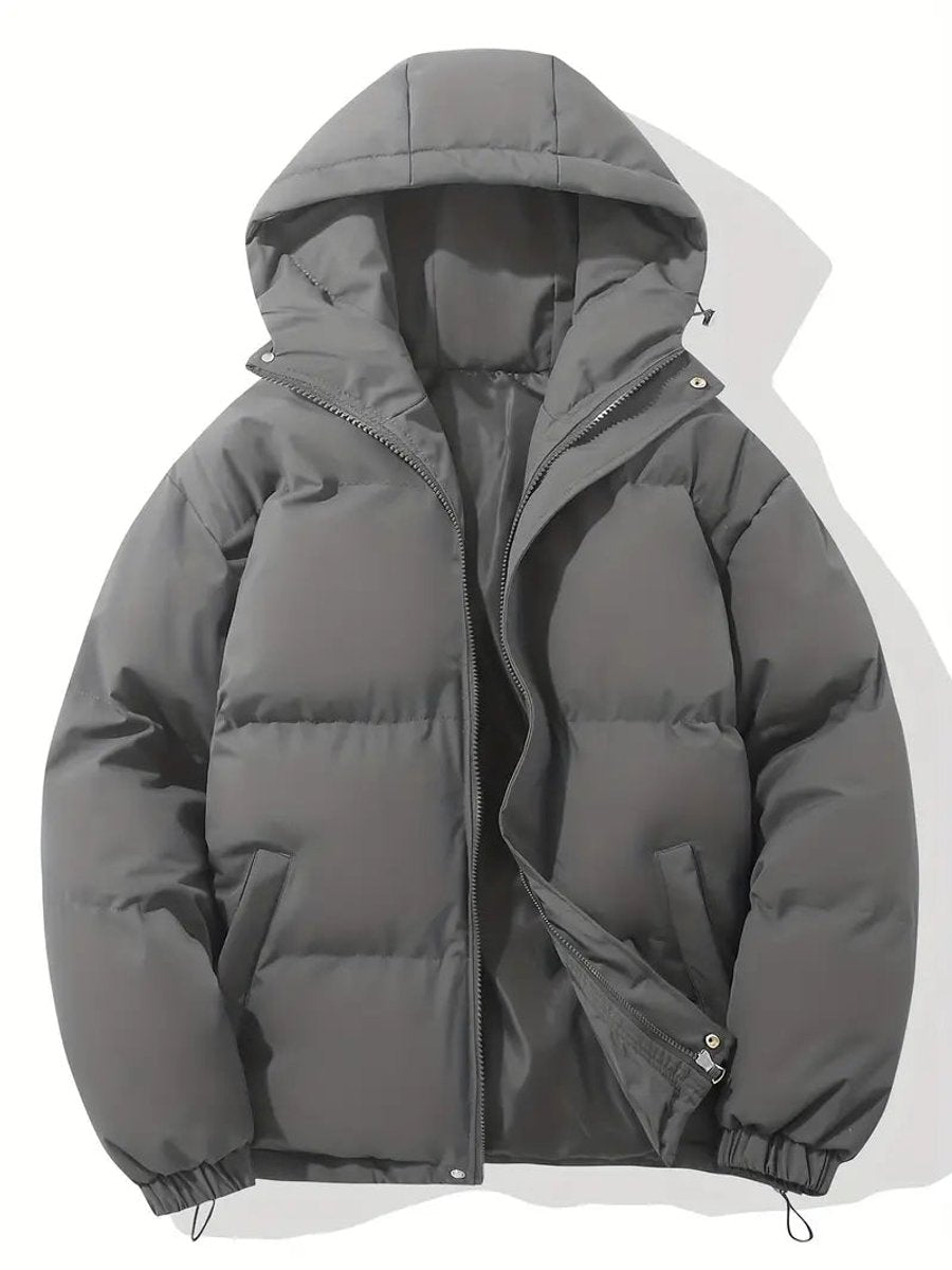 Women's Hooded Puffer Zip-Up Winter Jacket Oversized Fit