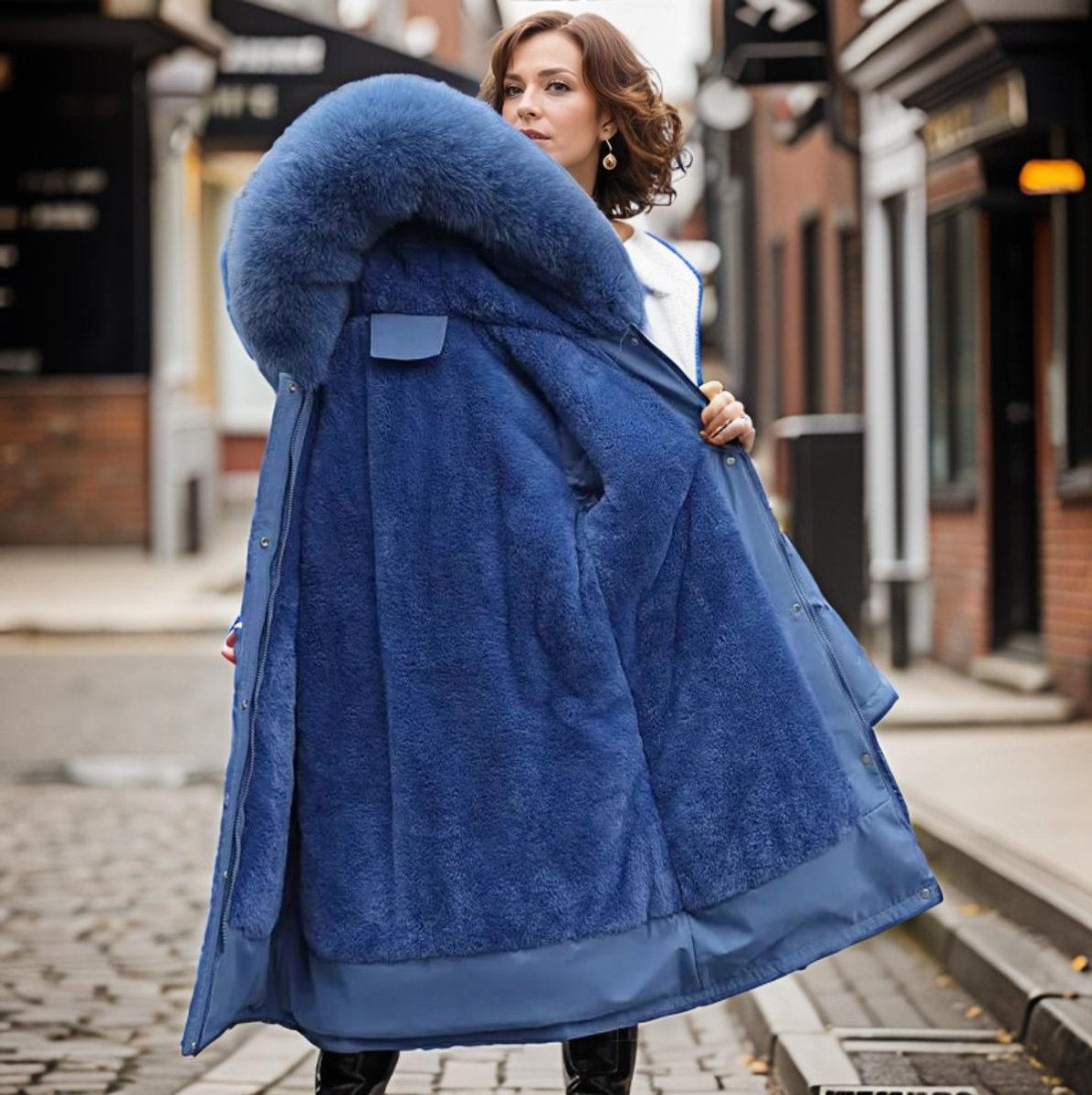 Women's Jacket Waterproof Insulated Winter Parka Faux Fur Hood