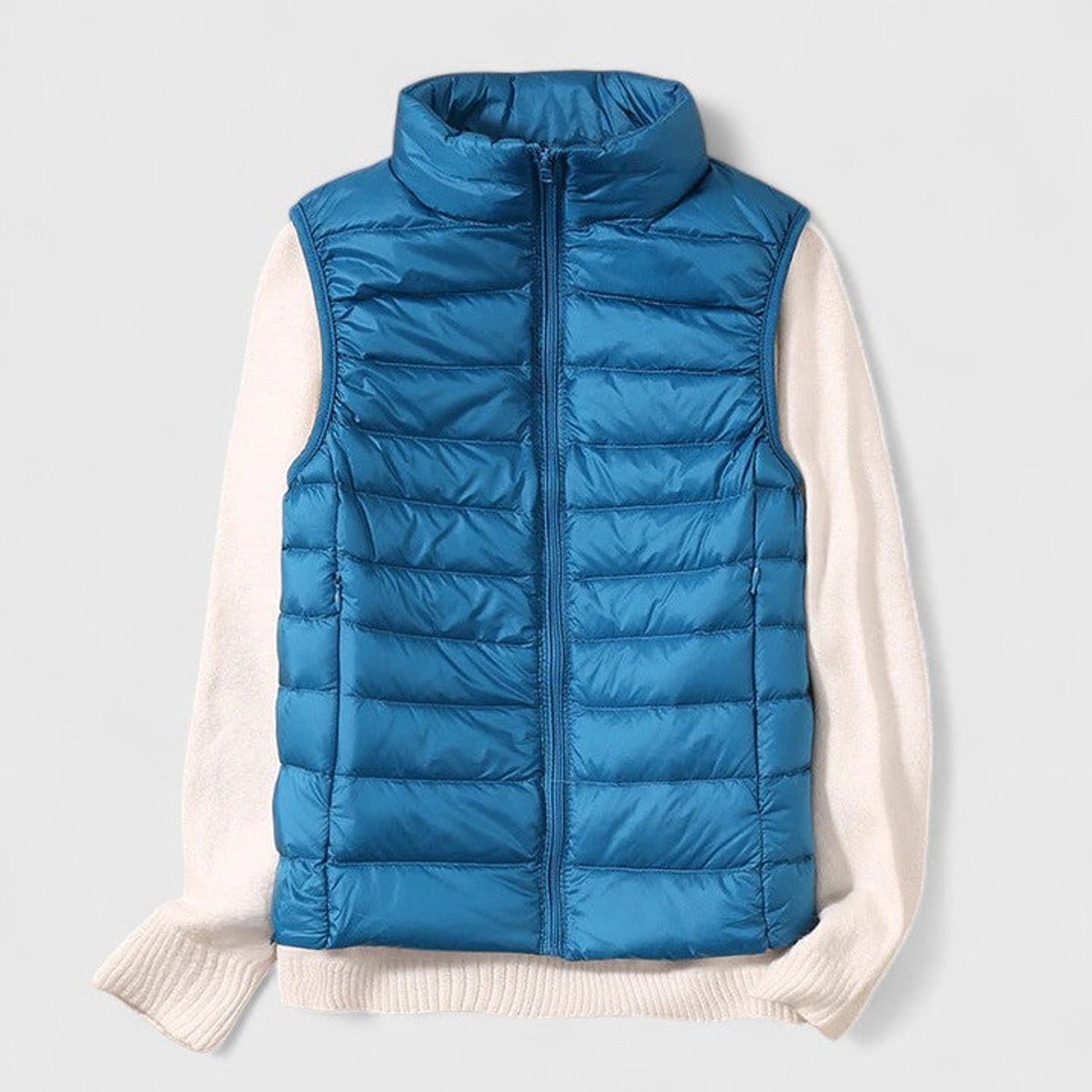 Women's Lightweight Quilted Sleeveless Puffer Vest - Sky Blue