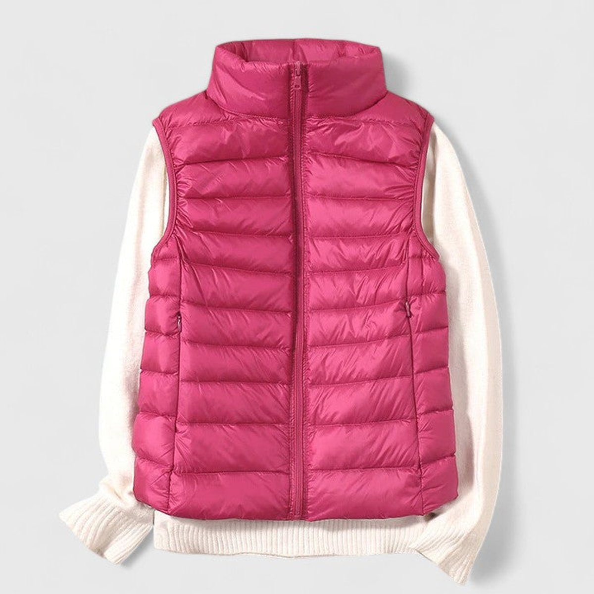 Women's Lightweight Quilted Sleeveless Puffer Vest - Rose