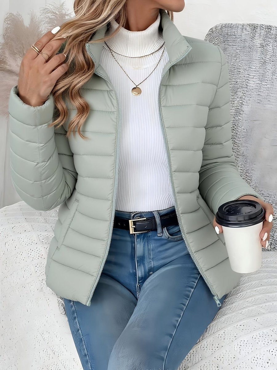 Women's Lightweight Quilted Zip-Up Puffer Coat