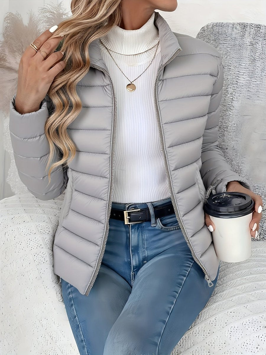 Women's Lightweight Quilted Zip-Up Puffer Coat