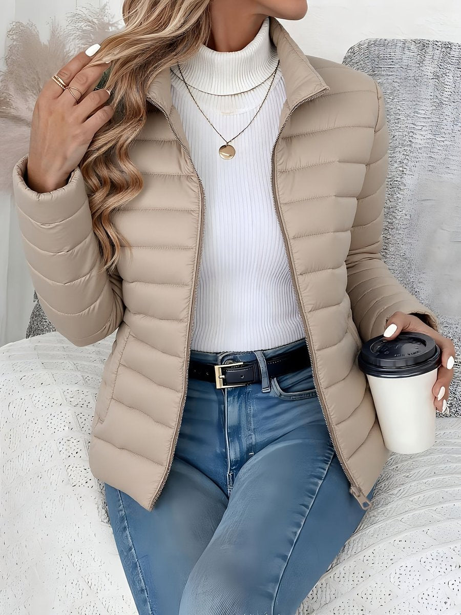 Women's Lightweight Quilted Zip-Up Puffer Coat