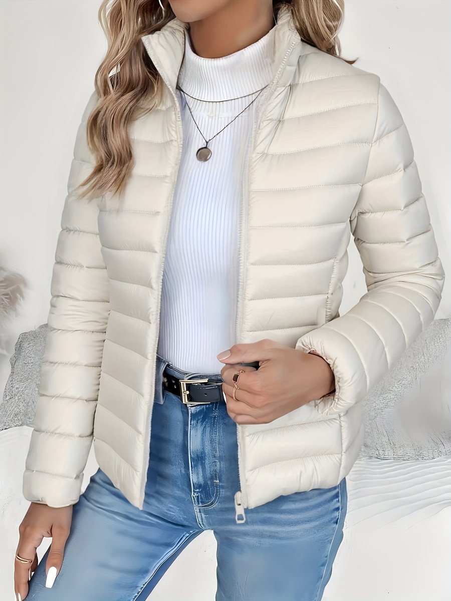 Women's Lightweight Quilted Zip-Up Puffer Coat