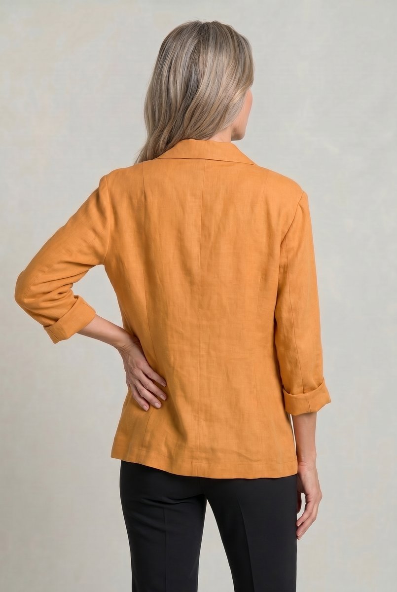 Women's Lightweight Single-Button Relaxed-Fit Summer Coat Blazer