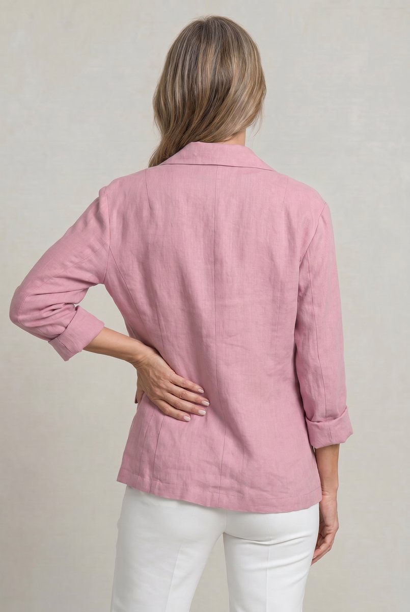 Women's Lightweight Single-Button Relaxed-Fit Summer Coat Blazer