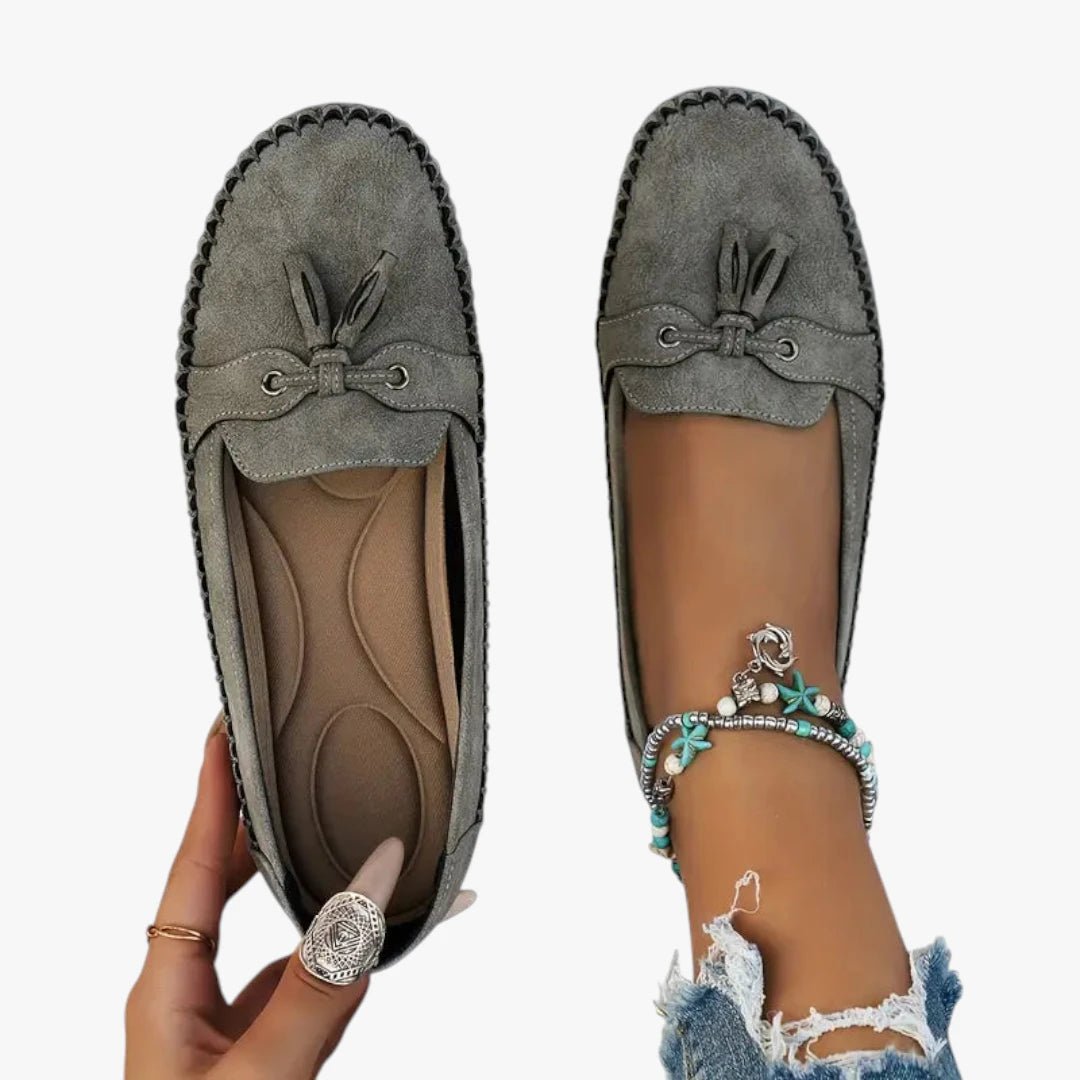 Women's Lightweight Tassel Slip-On Suede Loafers