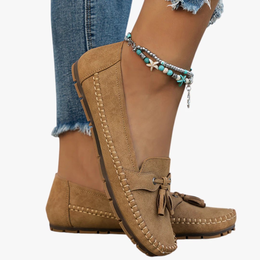Women's Lightweight Tassel Slip-On Suede Loafers