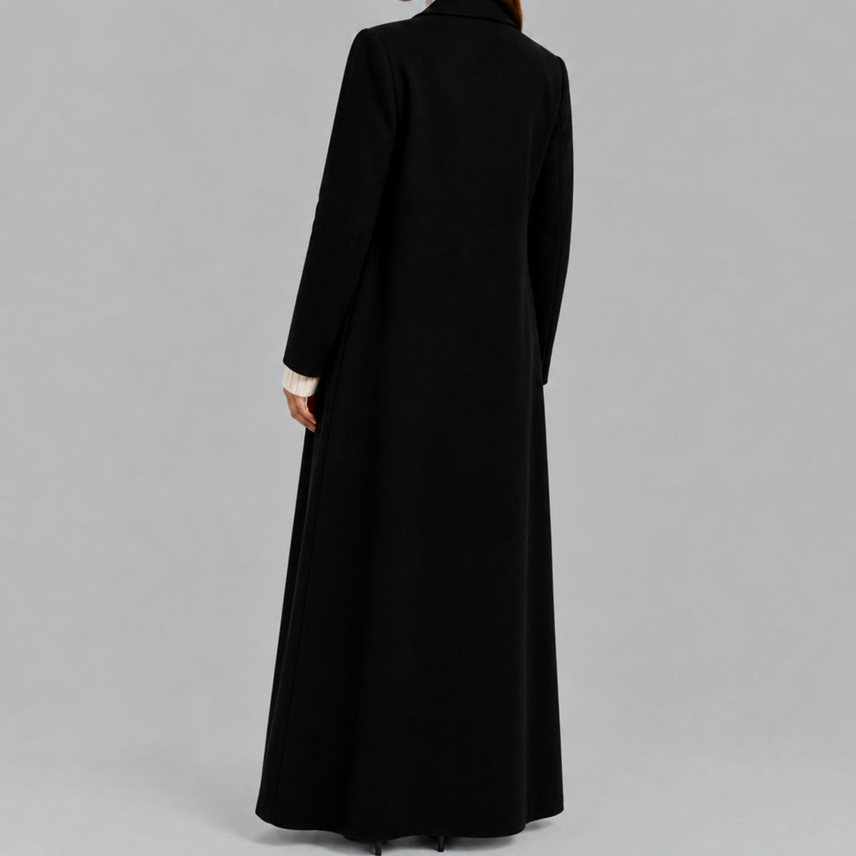 Women's Longline Warm Double Breasted Wool Coat