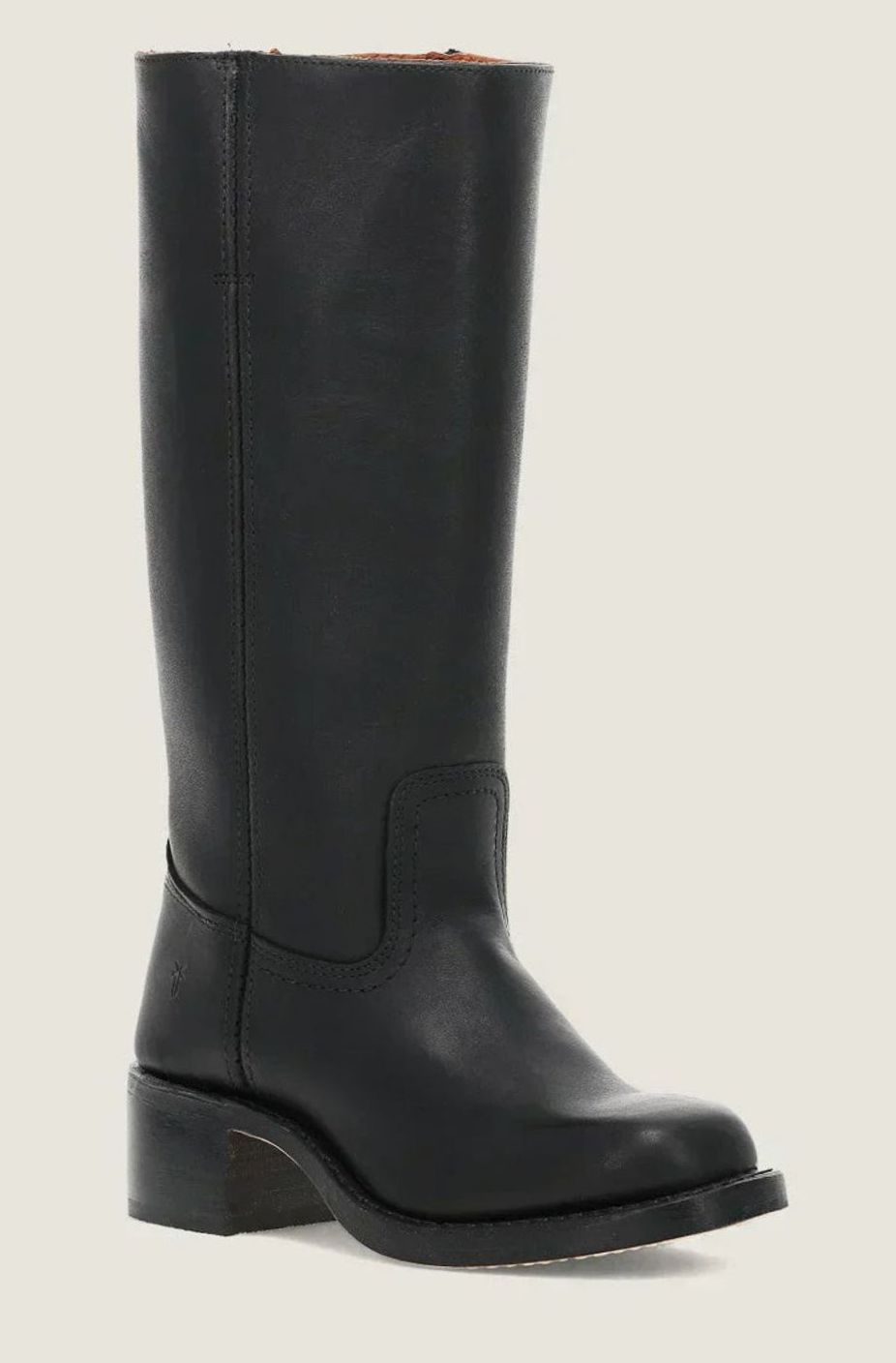 Women's Mid-Calf Stacked-Heel Slip-On Classic Western Boots