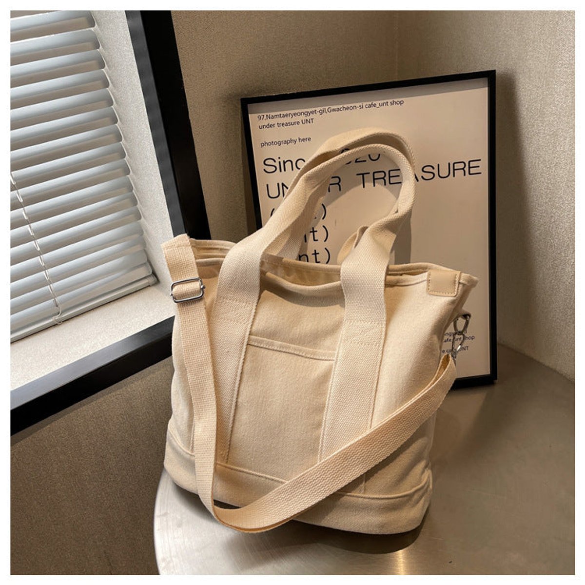Women's Multifunction Adjustable Crossbody Canvas Tote Bag