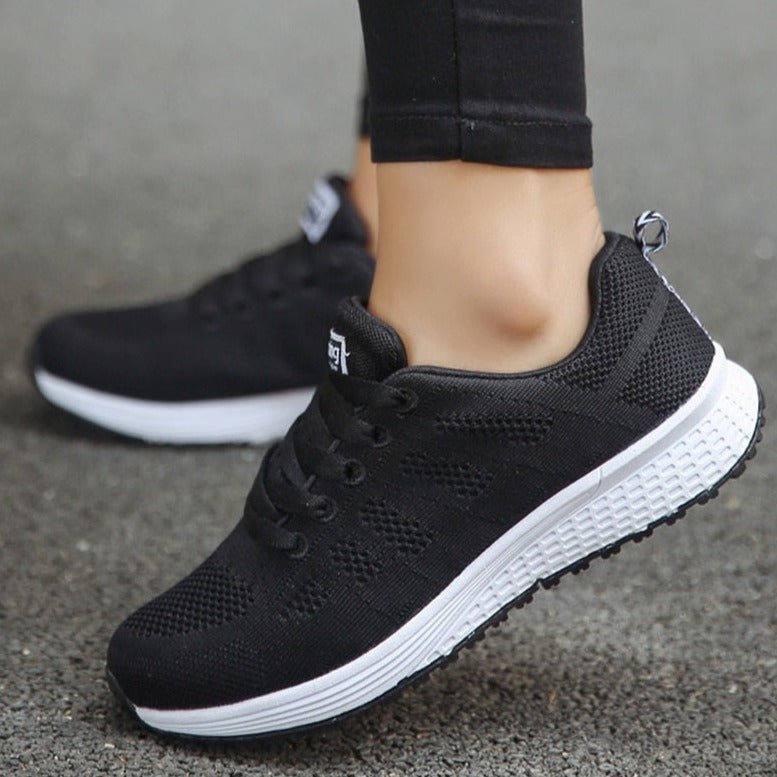 Women's Orthopedic Arch-Support Breathable Mesh Lace-Up Trainers