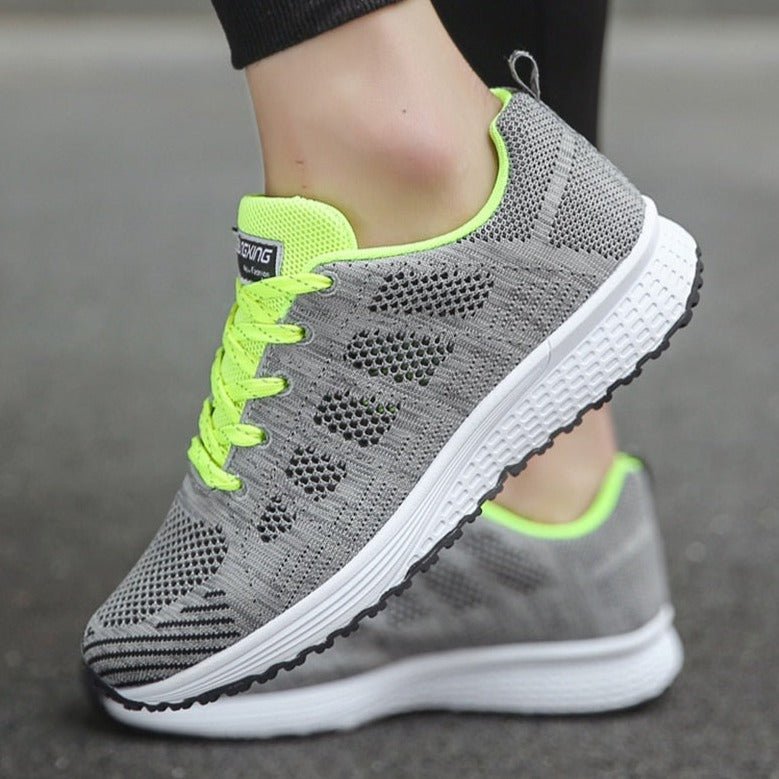 Women's Orthopedic Arch-Support Breathable Mesh Lace-Up Trainers