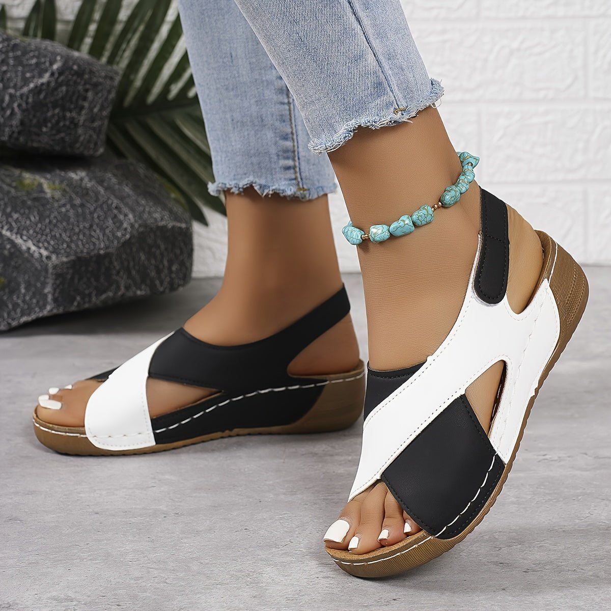 Women's Orthopedic Crossover-Strap Wedge Sandals