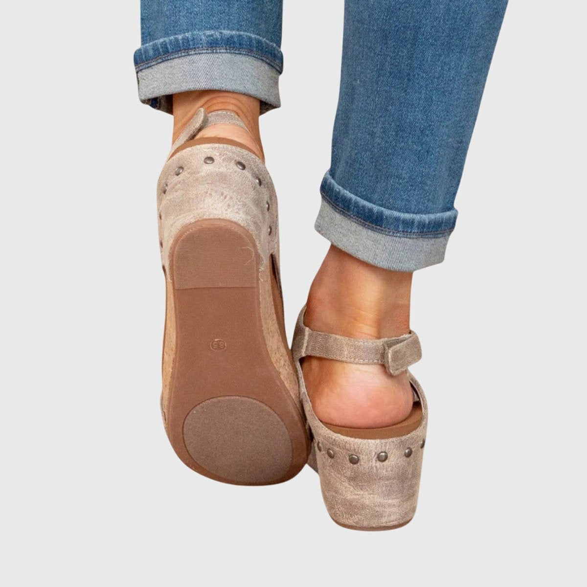 Women's Orthopedic Slingback Cork Wedge Comfortable Sandals