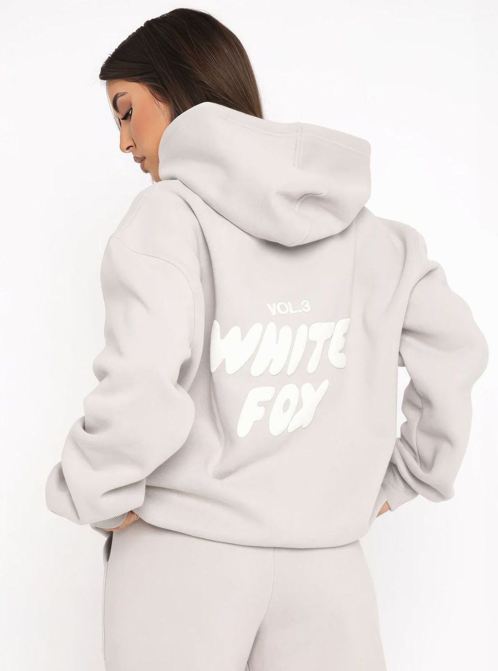 Women's Oversized Fleece Hoodie Jogger Tracksuit Set