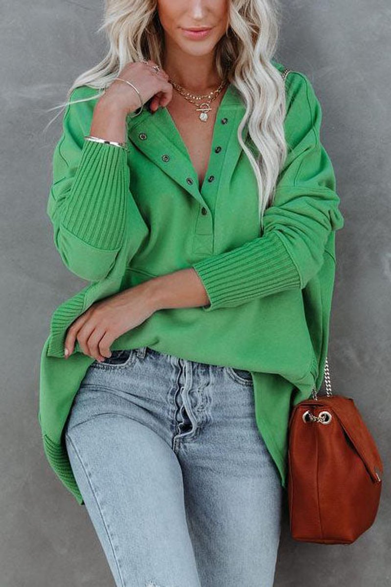 Women's Oversized Hooded Long-Sleeve Drawstring Tunic Top