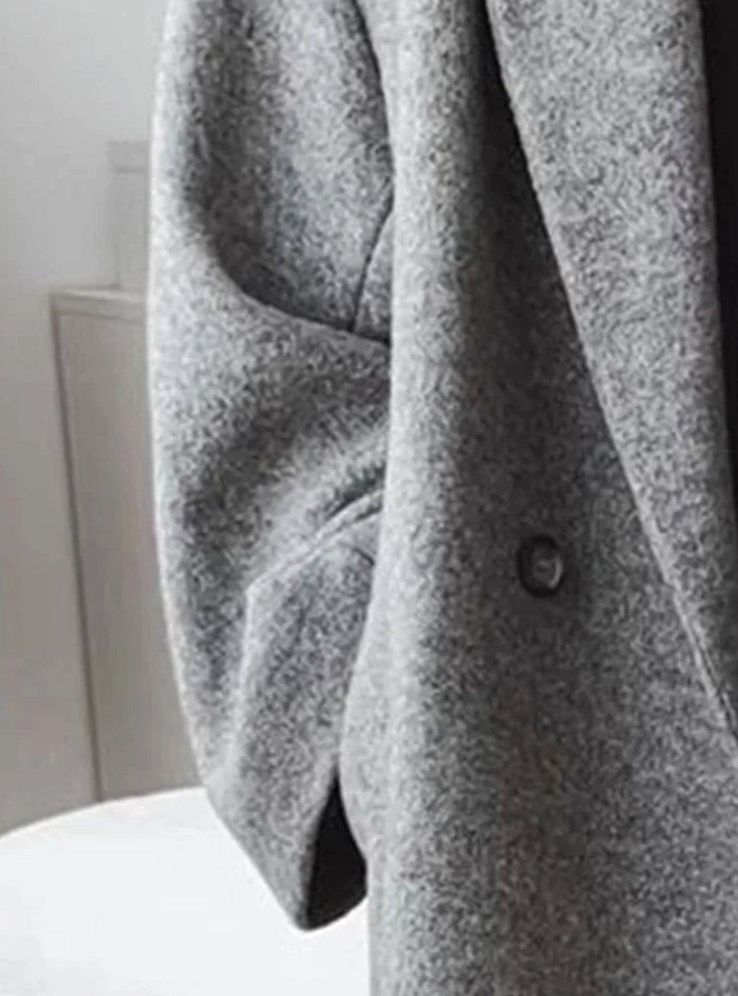 Women's Oversized Longline Double-Breasted Wool-Look Coat