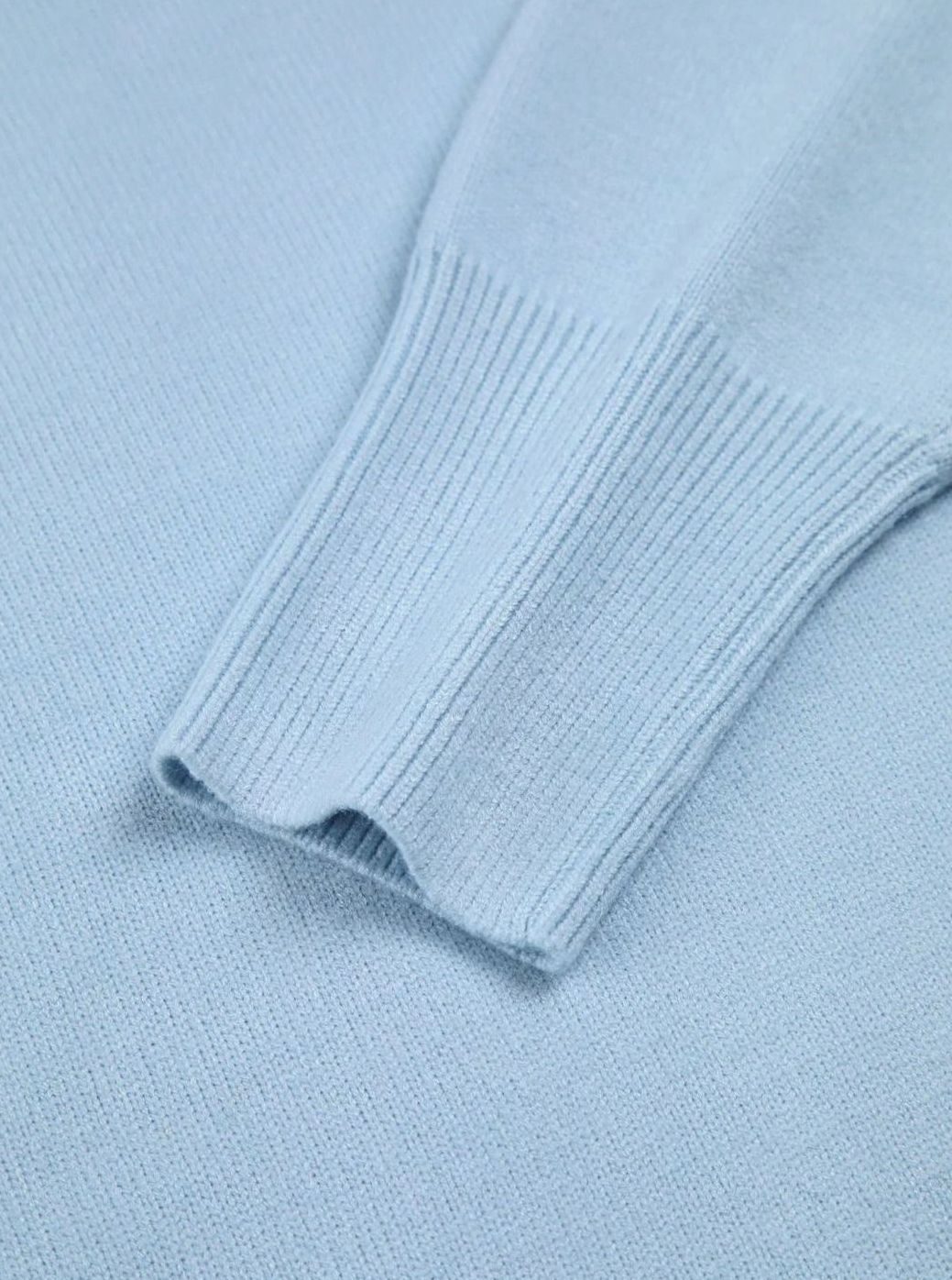 Women's Oversized Roll Neck Ribbed Knit Elbow-Slit Sweater