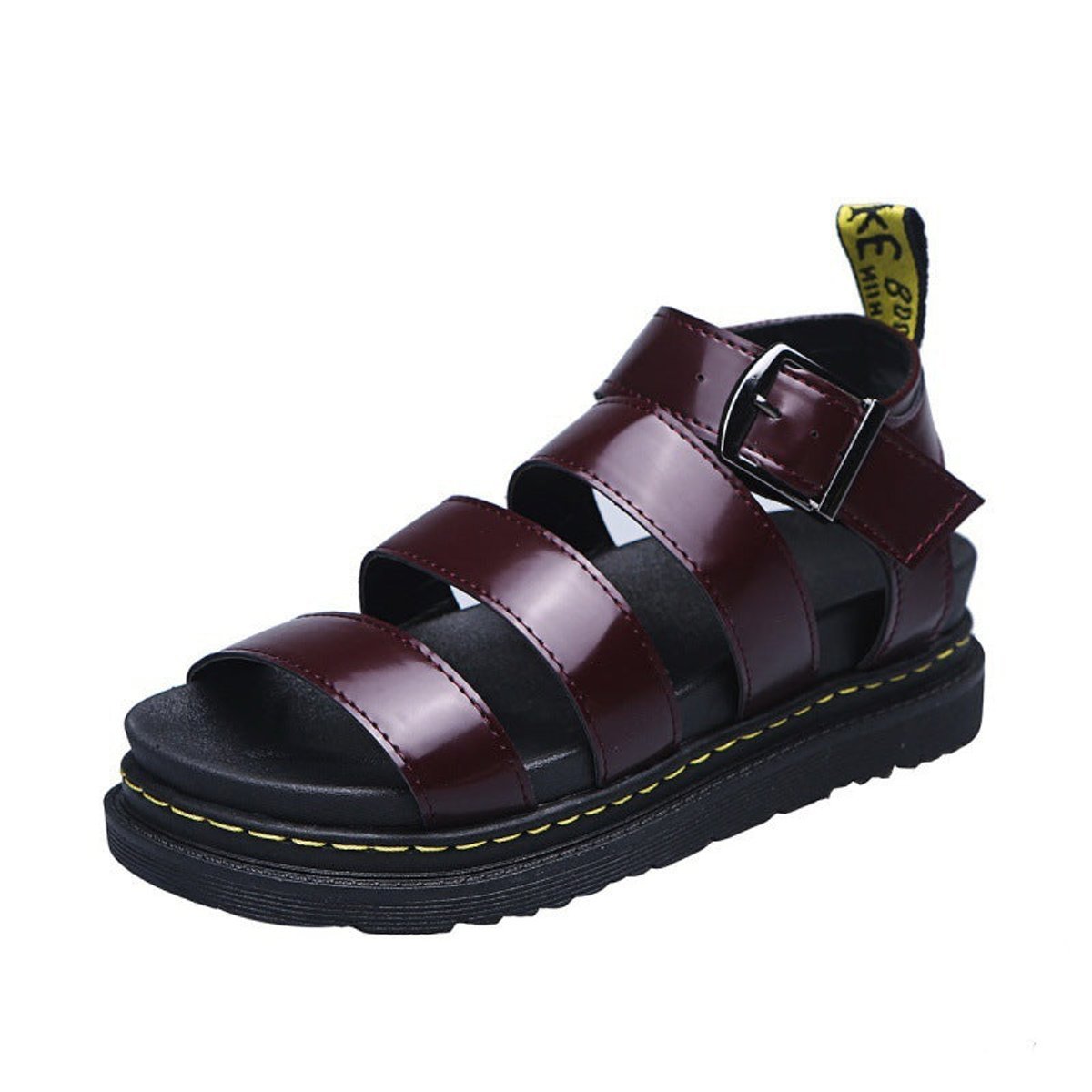 Women's Platform Triple-Strap Buckle Comfortable Sandals - Red