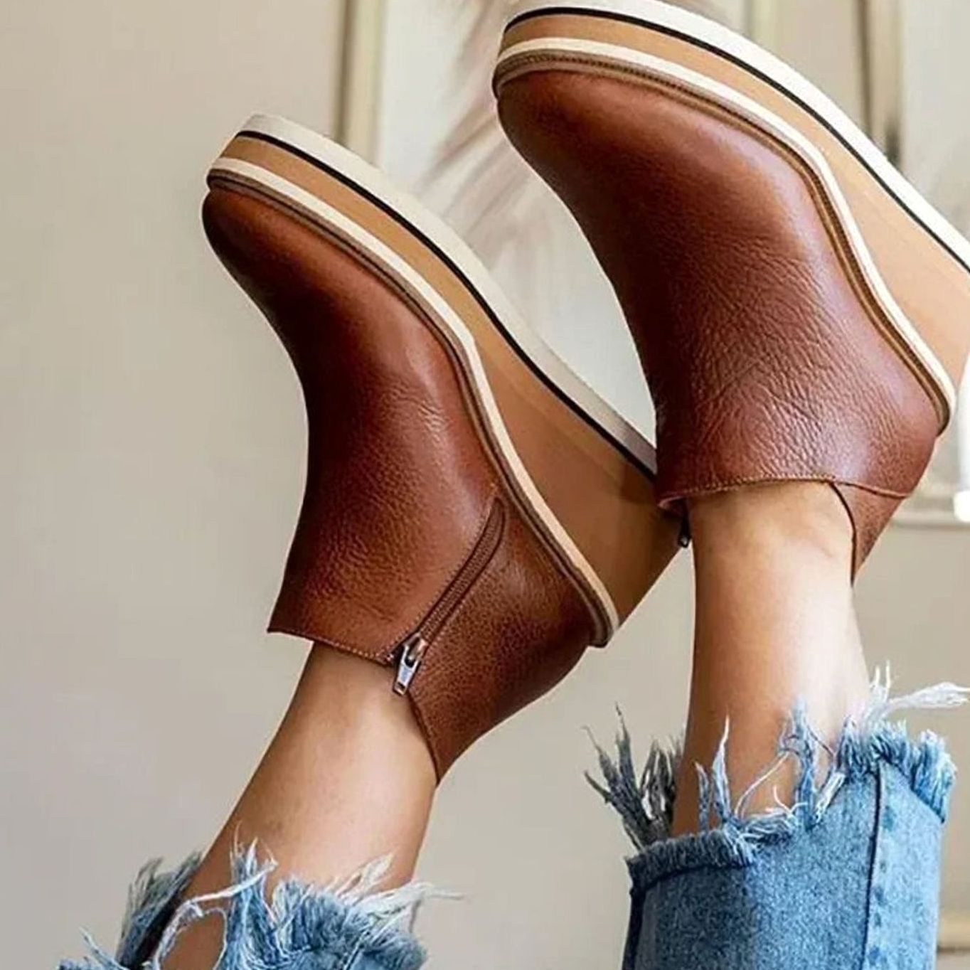 Women's Platform Wedge Winter Chelsea Boots
