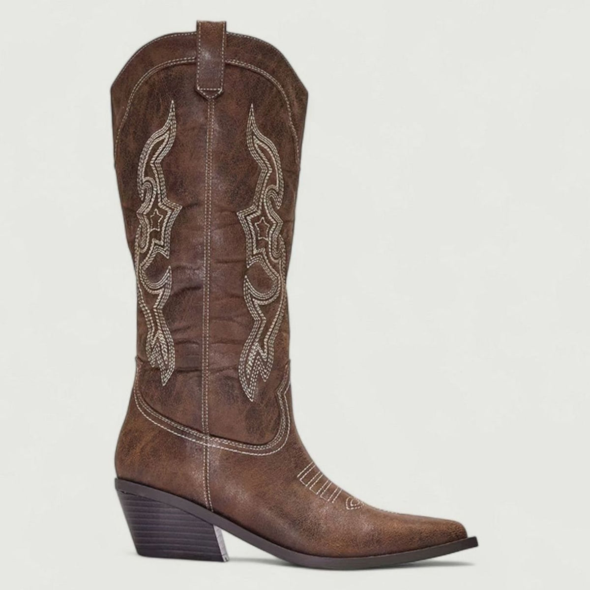 Women's Pointed-Toe Embroidered Cowboy Boots Western Style