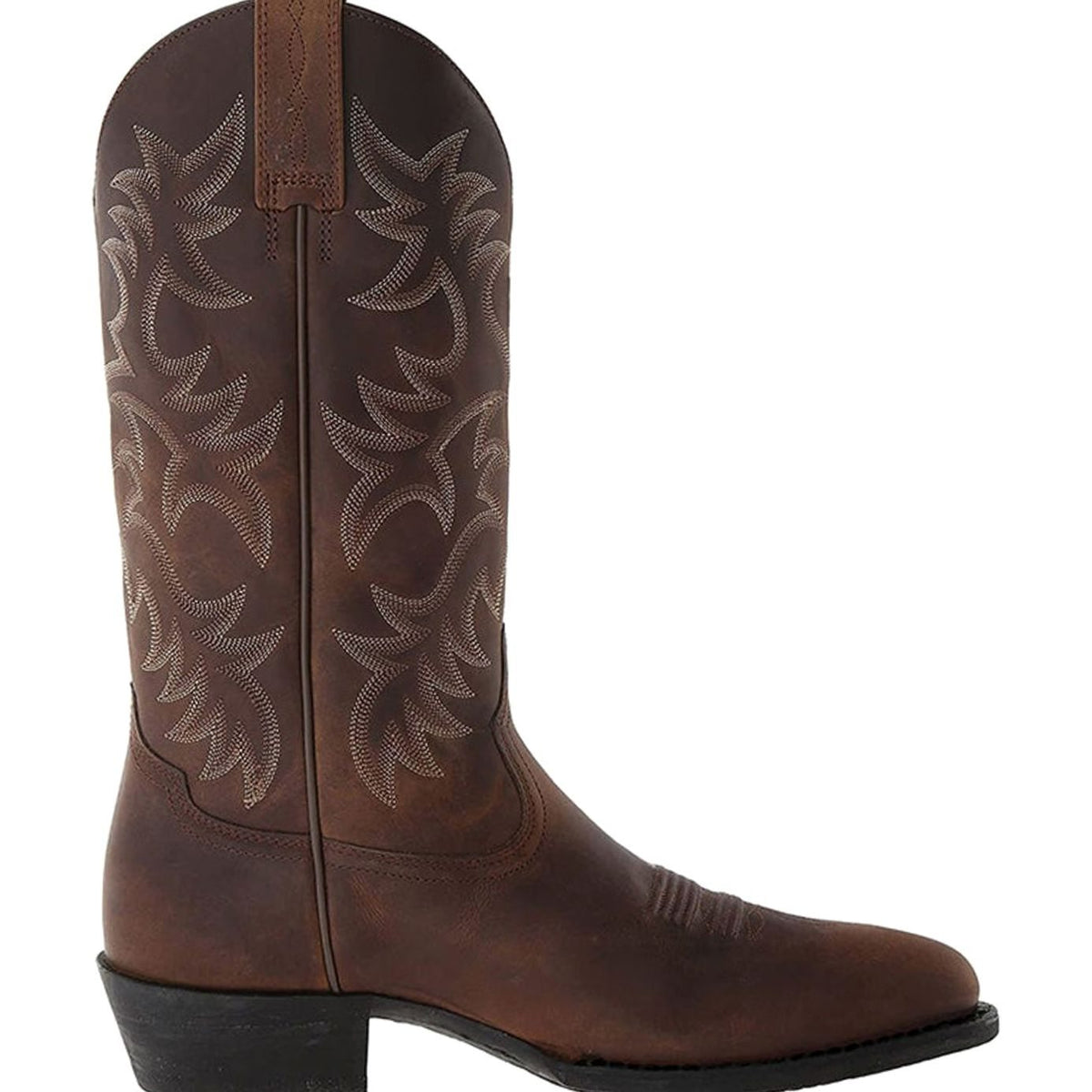 Women's Pointed-Toe Embroidered Leather Cowboy Boots