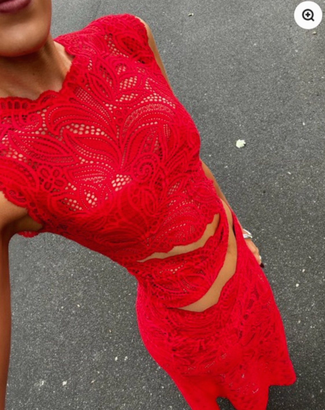 Women's Sleeveless Lace Crop Top Maxi Skirt Two-Piece Sets - Red