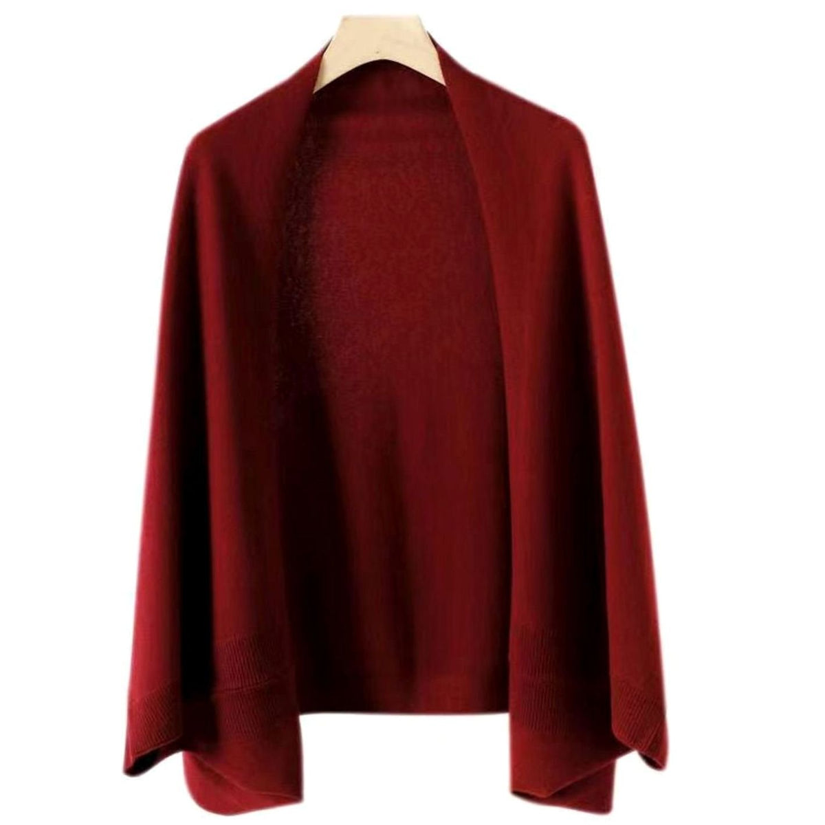 Women's Soft Faux Cashmere Wrap Scarf Shawl - Burgundy