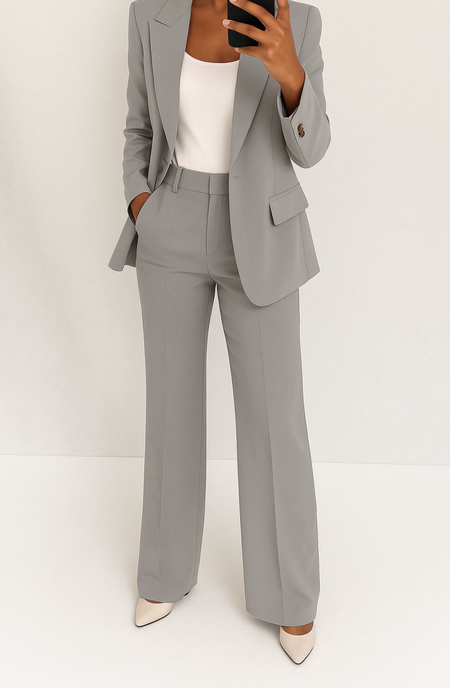 Women's Tailored Blazer Trouser Suit Set