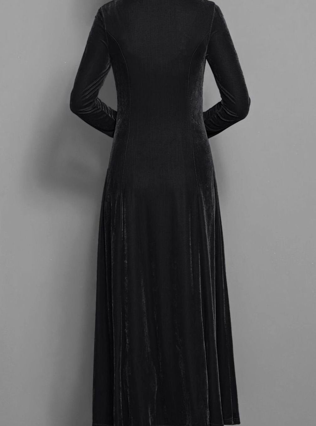 Women's Velvet Long Sleeve Formal Maxi Party Dress