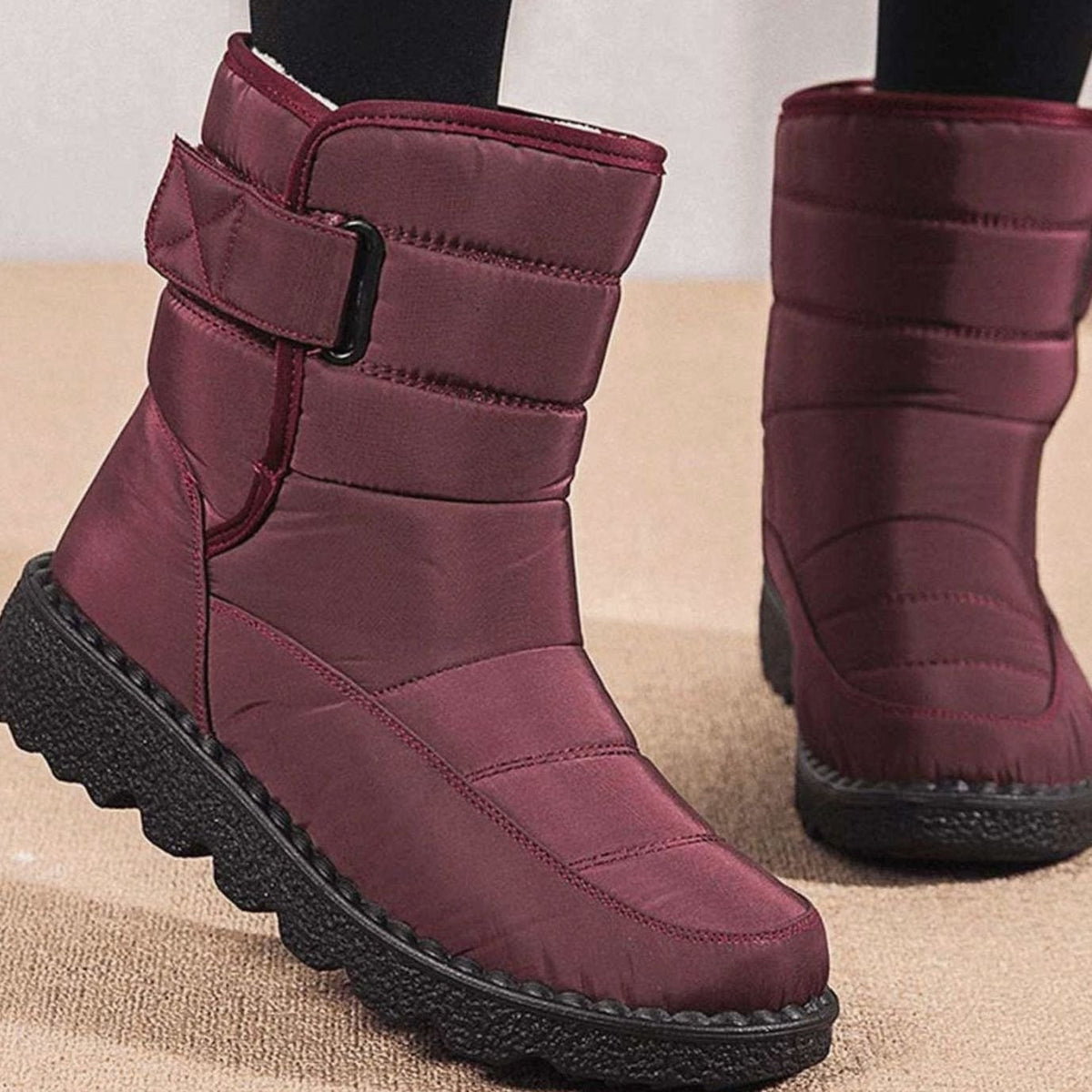 Women's Waterproof Fleece-Lined Anti-Slip Winter Snow Boots