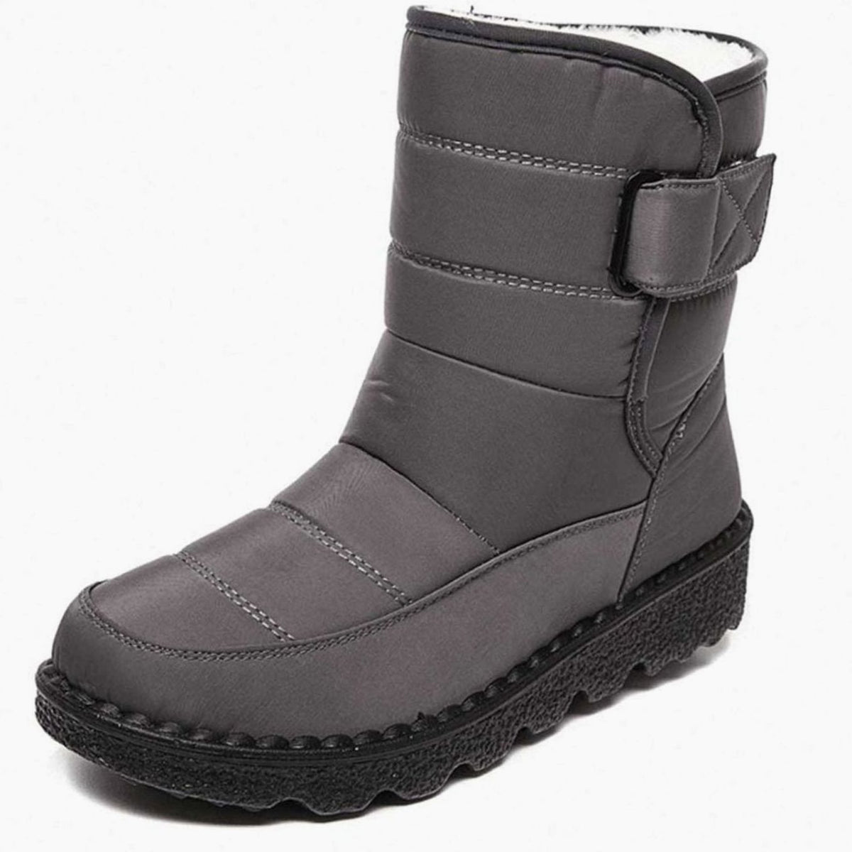 Women's Waterproof Fleece-Lined Anti-Slip Winter Snow Boots - Grey