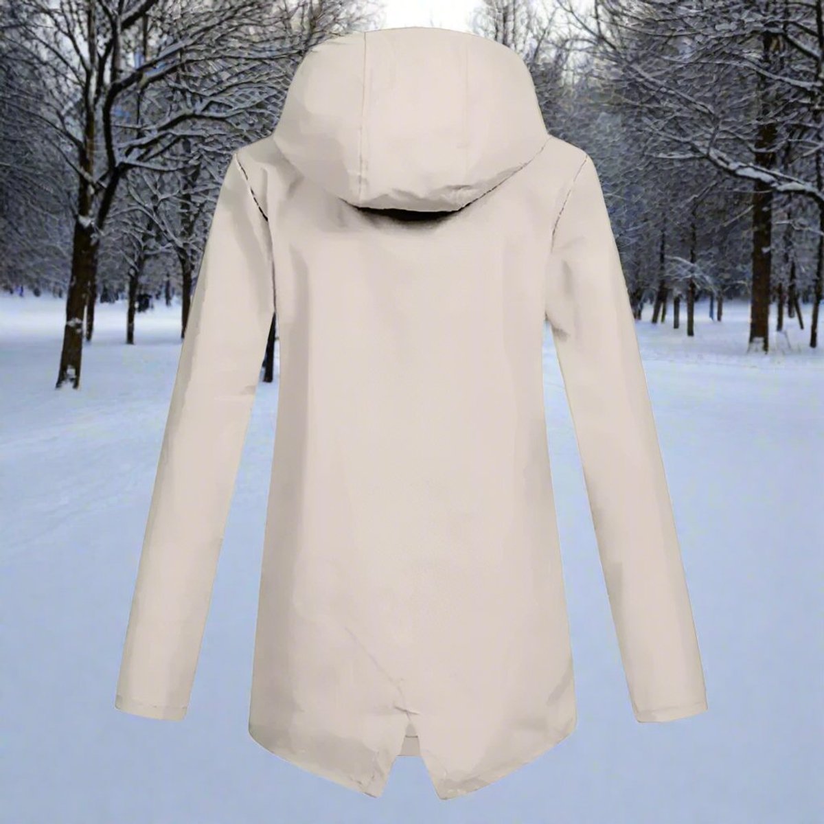 Women's Waterproof Hooded Zip-Up Rain Jacket Adjustable Cuffs