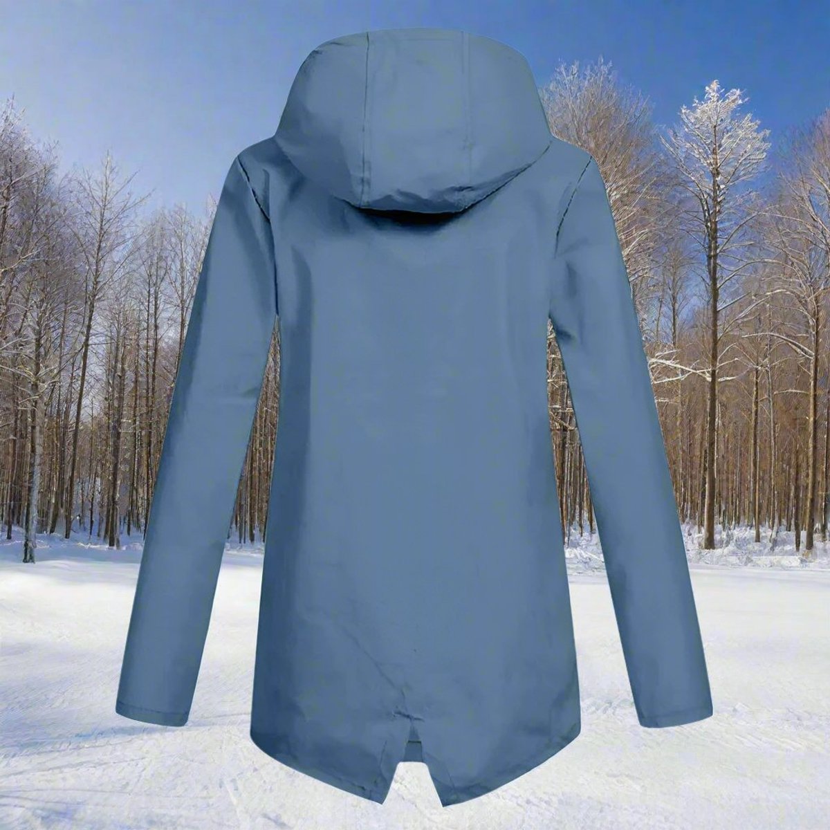 Women's Waterproof Hooded Zip-Up Rain Jacket Adjustable Cuffs