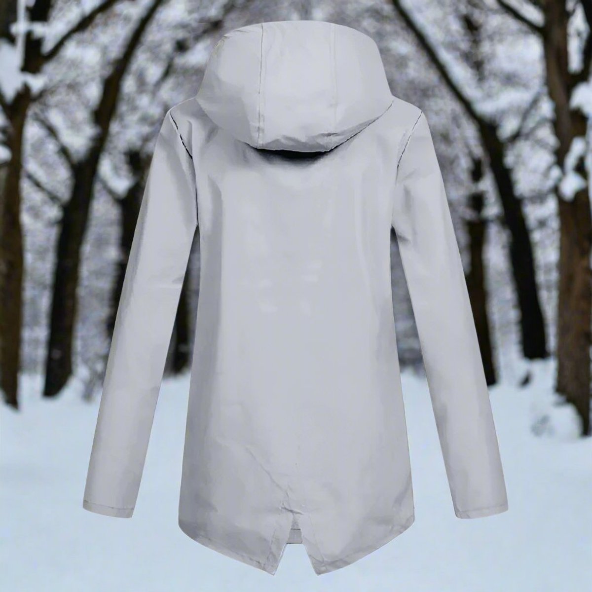 Women's Waterproof Hooded Zip-Up Rain Jacket Adjustable Cuffs