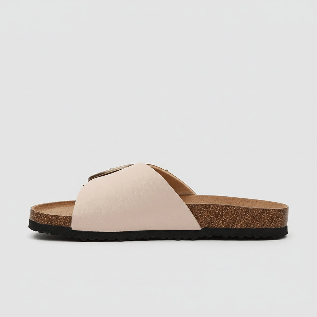 Women's Wide Strap Buckle Comfortable Sandals Flat Slip-On